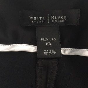 White House Black Market satin-feel Black pants